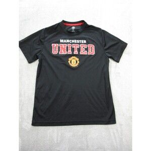 Manchester United T-Shirt Men's Medium (Fist Small) Black Soccer Polyester
